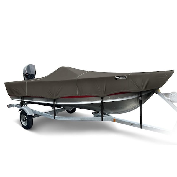 Eevelle Windstorm Boat Cover V HULL FISHING Side Console, Narrow Series Inboard 15' 6in. L 76in. W Charcoal WSVFSC1576-CHL - main